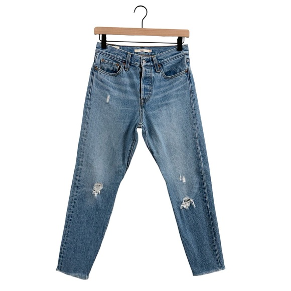 Levi's Wedgie Classic Blue Straight Leg Jeans - Picture 1 of 9